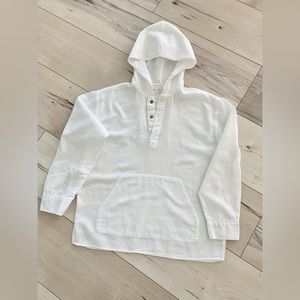 Zara Boys Linen Hooded Shirt Size 10